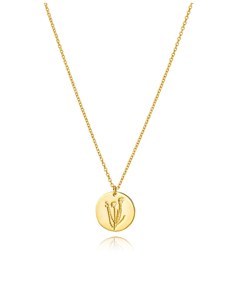 Blomst halskæde klokkelyng guld