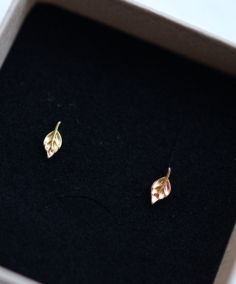 Mini Blad Øreringe 4 mini blad øreringe